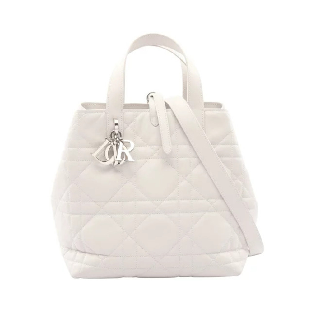 Dior Toujours Handbag Leather White